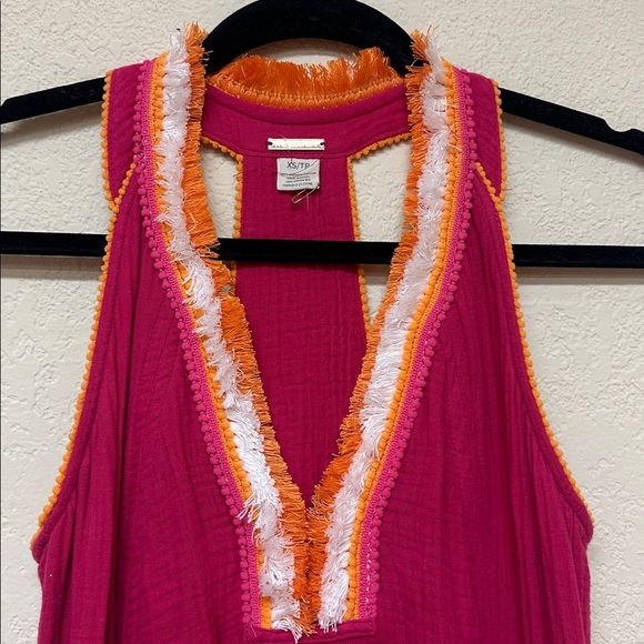 Magaschoni Pink Maxi Dress with Orange Accents - Picture 3 of 4